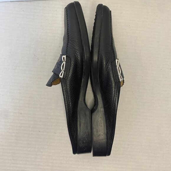 Brighton Lisa Black Leather Slip On Mule Size 8 Narrow - Picture 9 of 10